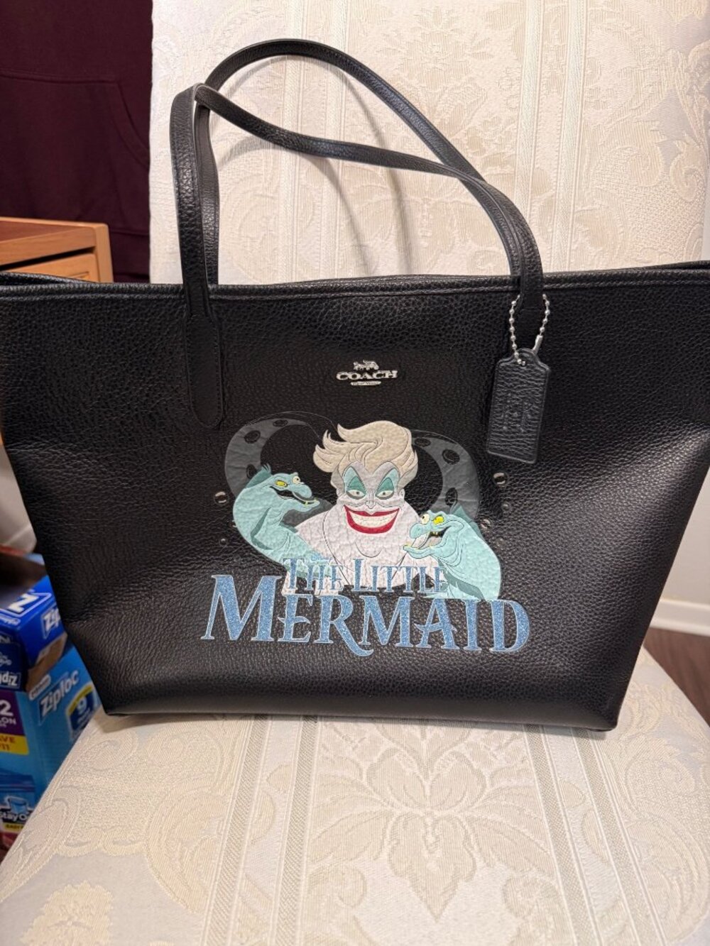 Coach x Disney Villian Tote leather Ursula Motif G2281-CC160 Black